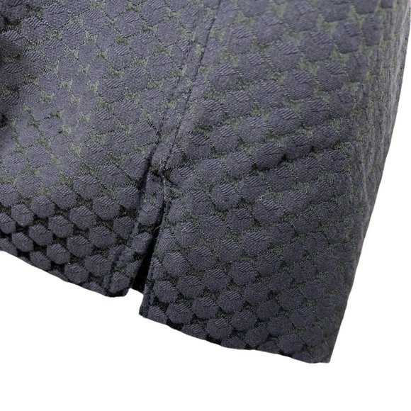 Ted Baker London Pants US 10 Black Green Daseat Waffle Cropped Notched Stretch - Picture 4 of 12